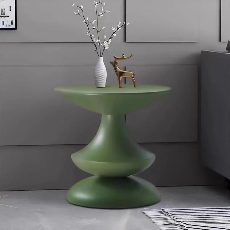 Nordic green красное стекловолокно круглый журнальный столик современный гостиная боковой стол спальня