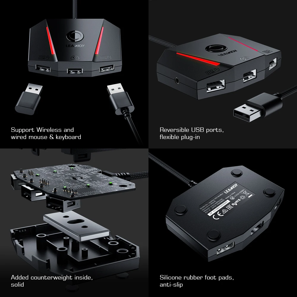 GameSir VX 2 AimBox Ű 콺 е  Ʈѷ , PS5, Xbox ø X, S, Xbox One, PS4, ٵ ġ