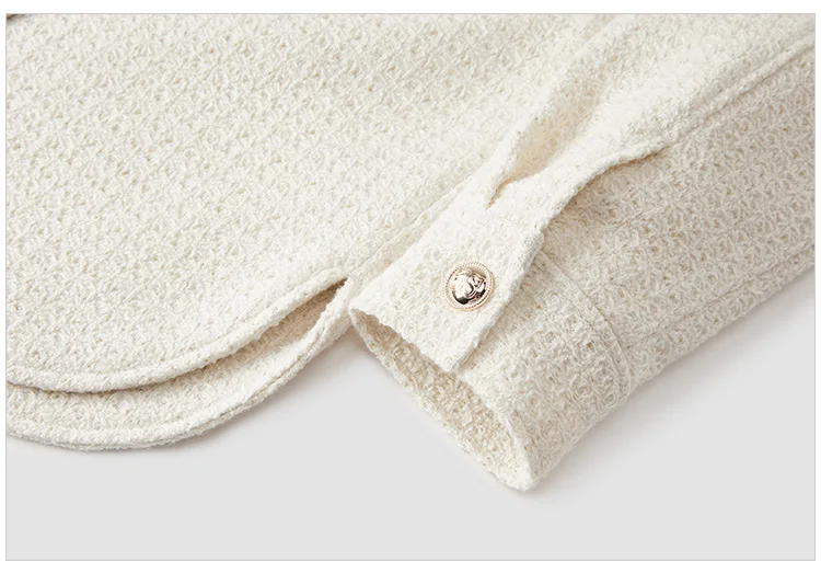 Prendas de abrigo para mujer, estilo medio largo, con abertura, nueva primavera, top de tweed de mezcla de lana