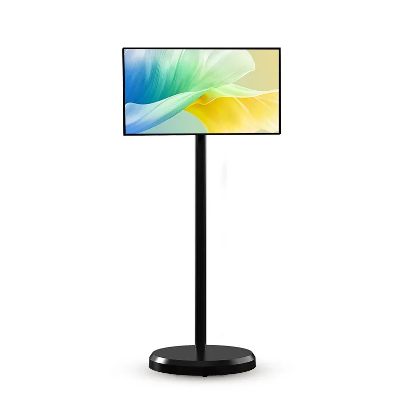 Smart 21.5 Inch Portable TV Stand Rechargeable 360 Rotating Feature Wireless Television Display Touch Screen Mobile Display