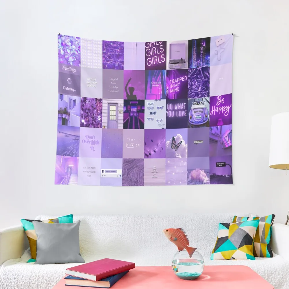 

Purple collage Tapestry Christmas Decor