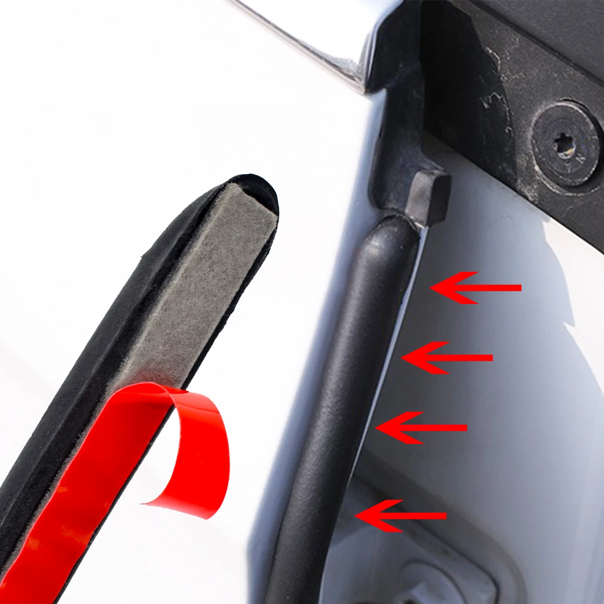 Car Rubber Seal Strip Filler for B Pillar Protection Sealing 2PCS car rubber seals