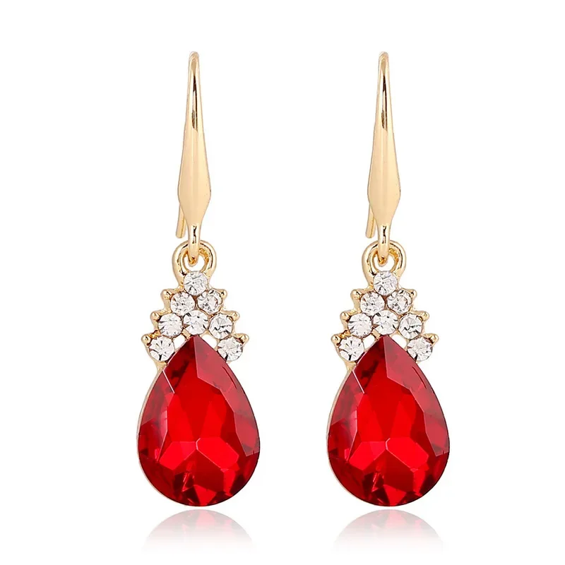 3pcs/set Gold color Jewelry Sets Wedding Beads Crystal Bridal Jewellery bridal necklace earrings wedding party gift set - 6
