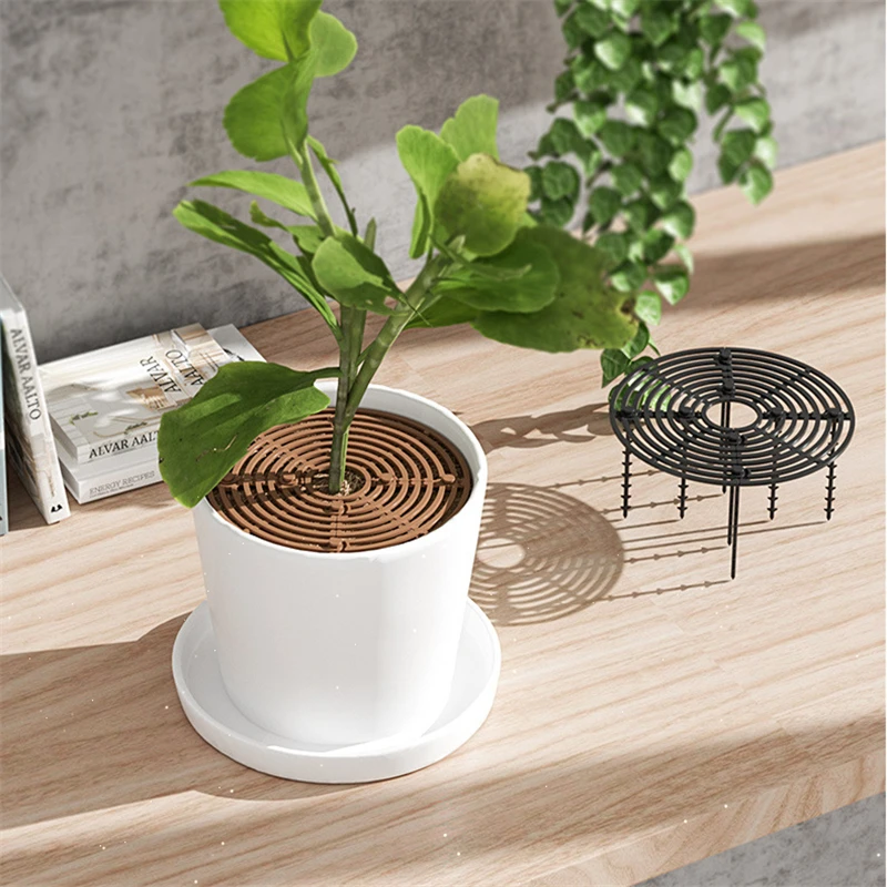 

1PC Plant Pot Soil Guard With Nails Plant Pot Grid Flower Pot Cover Baby Safety Mouse Garden Home Plant Protector