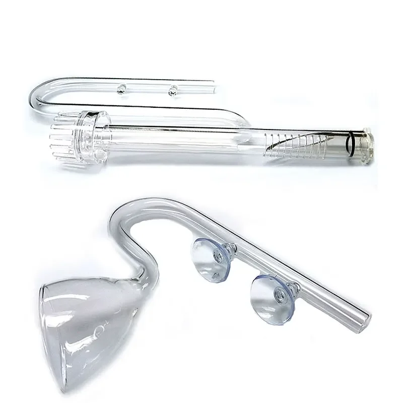 Aquarium glass water inlet and outlet oil removal film water inlet set filter barrel and outlet pipe holder aquarium accessories
