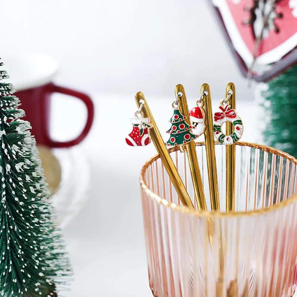 Description Picture 6 of item6PCS Coffee Spoon & Fork Sets Coffee Spoon Creative Dessert Tea Spoon Shovel Christmas Gift BoxStirring Spoon Christmas Gift