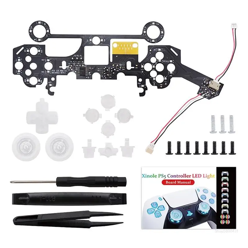 

Multi-Colors Luminated D-pad Thumb Sticks LED for Controller Face Buttons DTFS LED for Controller