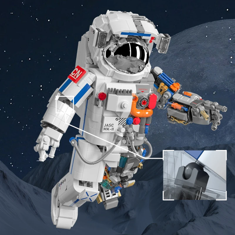 

MOC Spaceman Astronaut Block Modular Building Brick DIY Mechanical Exploring Astronaut Adventure Brick Model Toys Children Gifts