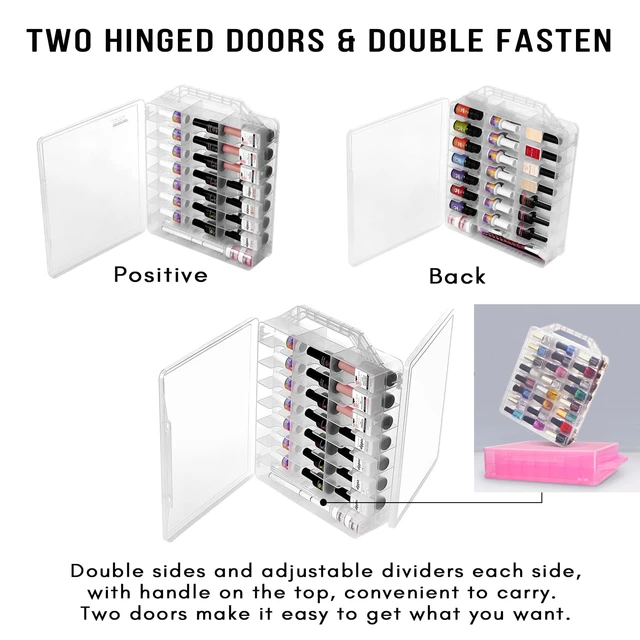 48 Bottle Nail Polish Case: Portable, Adjustable - Image 4