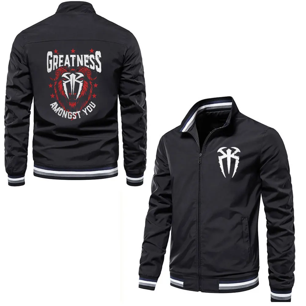 

2024 spring and autumn New Famous Wrestler Roman Reigns Men's Windbreaker jacket Street Sports Casual coat