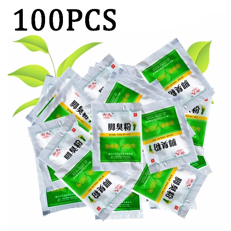100pcs Deodorant Foot Bath Powder Deodorant feet Sweat feet Antipruritic Foot Odor Sweat Bath Powder Footwear