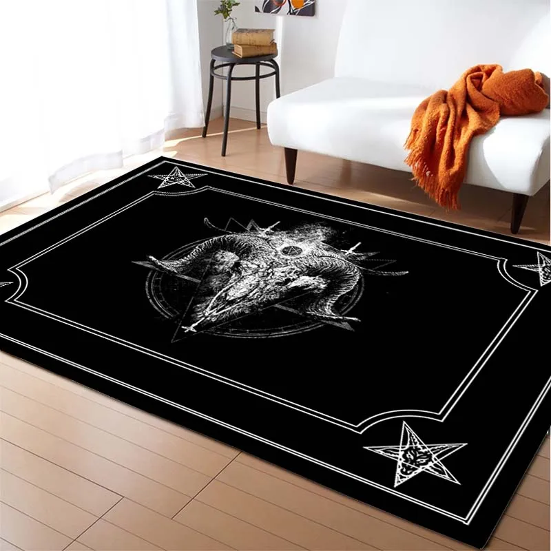 

Satan Devil Goat Evil Living Room Soft Bath Mats Room Decor Rugs Bedroom Door Mats Area Rugs for Extra Cushions Carpet Gift