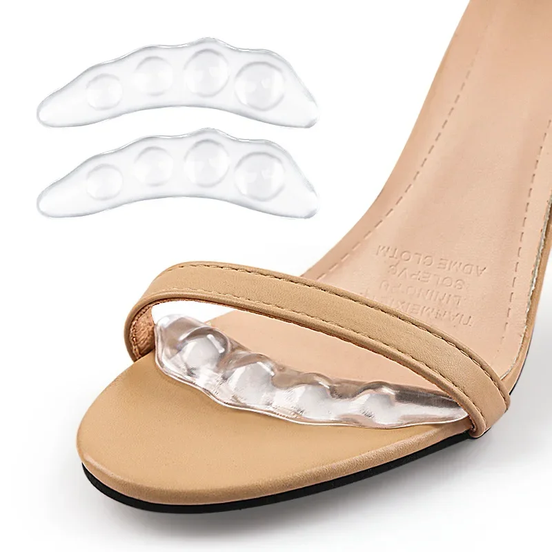 Semelles intérieures en silicone pour les pieds, sandales en gel pour femmes, coussinets non alds pour l'avant-pied, chaussures confortables, absorption des chocs, coussin de chaussure, soins des pieds 1 Semelles intérieures en silicone pour les pieds, sandales en gel pour femmes, coussinets non alds pour l'avant-pied, chaussures confortables, absorption des chocs, coussin de chaussure, soins des pieds 1