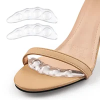 Semelles intérieures en silicone pour les pieds, sandales en gel pour femmes, coussinets non alds pour l'avant-pied, chaussures confortables, absorption des chocs, coussin de chaussure, soins des pieds 1