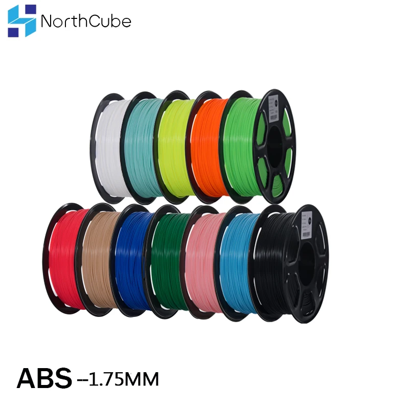 NorthCube ABS Filament 3D Printer Filament 1.75mm 1kg Printing Materials 3D Plastic Printing Filament, ABS White Red Blue Green