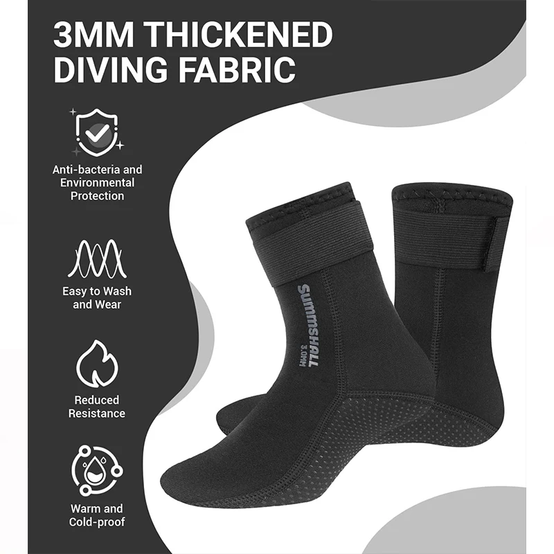 Diving Socks for Aldult Warm Anti-Slip Neopren Socks Elasticity Diving Surfing Boots Rafting Swimming Accessories