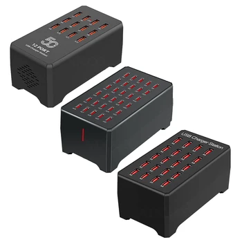 15/20/30/40Port USB Charger for iPhone iPad Samsung Xiaomi Charging Station Dock Multi USB Charger Desktop Mobile Phone Charge