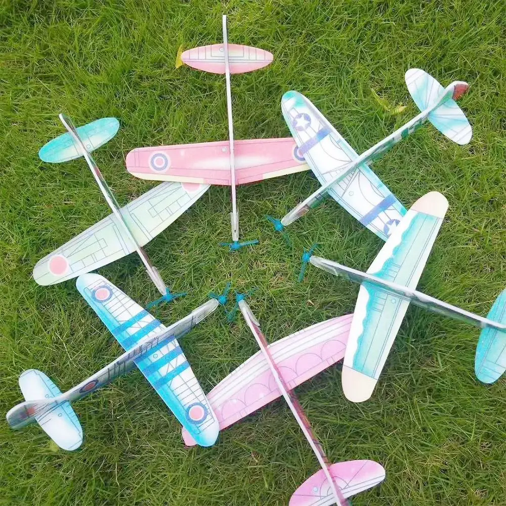 

Outdoor Sports Toys Foam Gliding Boys Fun Game Flying Airplane Hand Throw Airplane Glider Aircraft Model 360 ° Magic Circulator