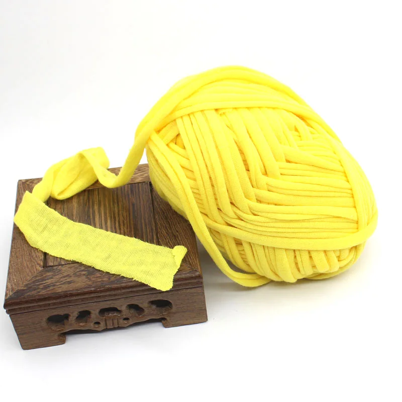 100g Thick Yarn Super Soft Colored Cloth Fabric Strip Yarn For Hand Knitting Woven Bag Carpet Basket DIY Hand-knitted Material 3