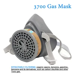 Reusable Dust Proof Respirator with Cotton Filters for Daily Haze Protection and Work Safety (3700 Gas Mask)