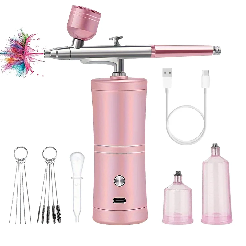 Nail spray gun portable cordless air brush nail gun compressor nail decoration cake makeup varnish spray