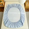New Pre-Washed Fitted Sheet 1Piece- Classic Plaid Design, Ultra-Soft Microfiber Fabric, Breathable Mattress Cover -Easy Care 5
