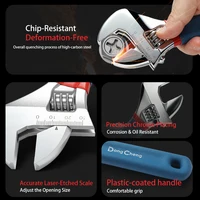 Clé à molette universelle en plastique et acier au carbone, outils de réparation manuels pour atelier mécanique, clé de vélo de voiture 3