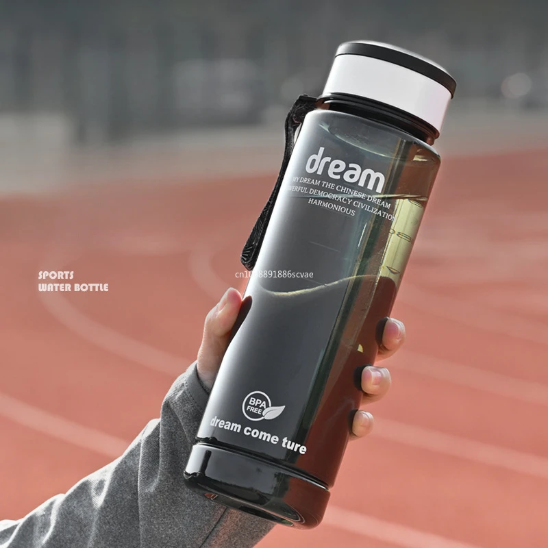 Sports Water Bottle 1 Pcs 1000ML Plastic Summer Large Capacity for Student Fitness