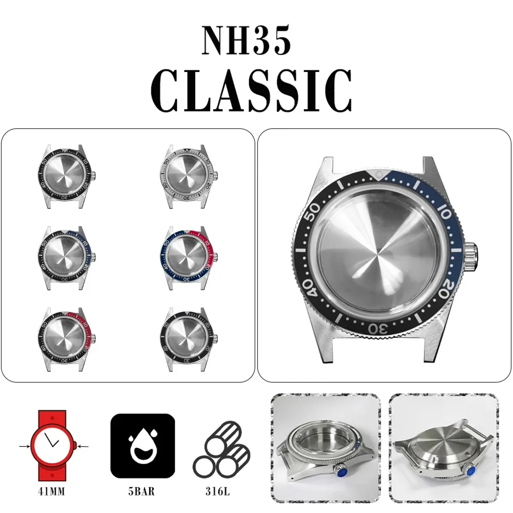 

Accessories: Bubble mirror, sapphire glass, stainless steel case, steel interior, NH35/36 calibre can be fitted