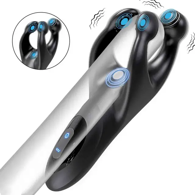 Penis Verzögerung Trainer Trainer Eichel Hodensack Stimulator Massage gerät männlich Vibrator Scrotal Mastur bator Sexspielzeug Erwachsenen waren für Männer