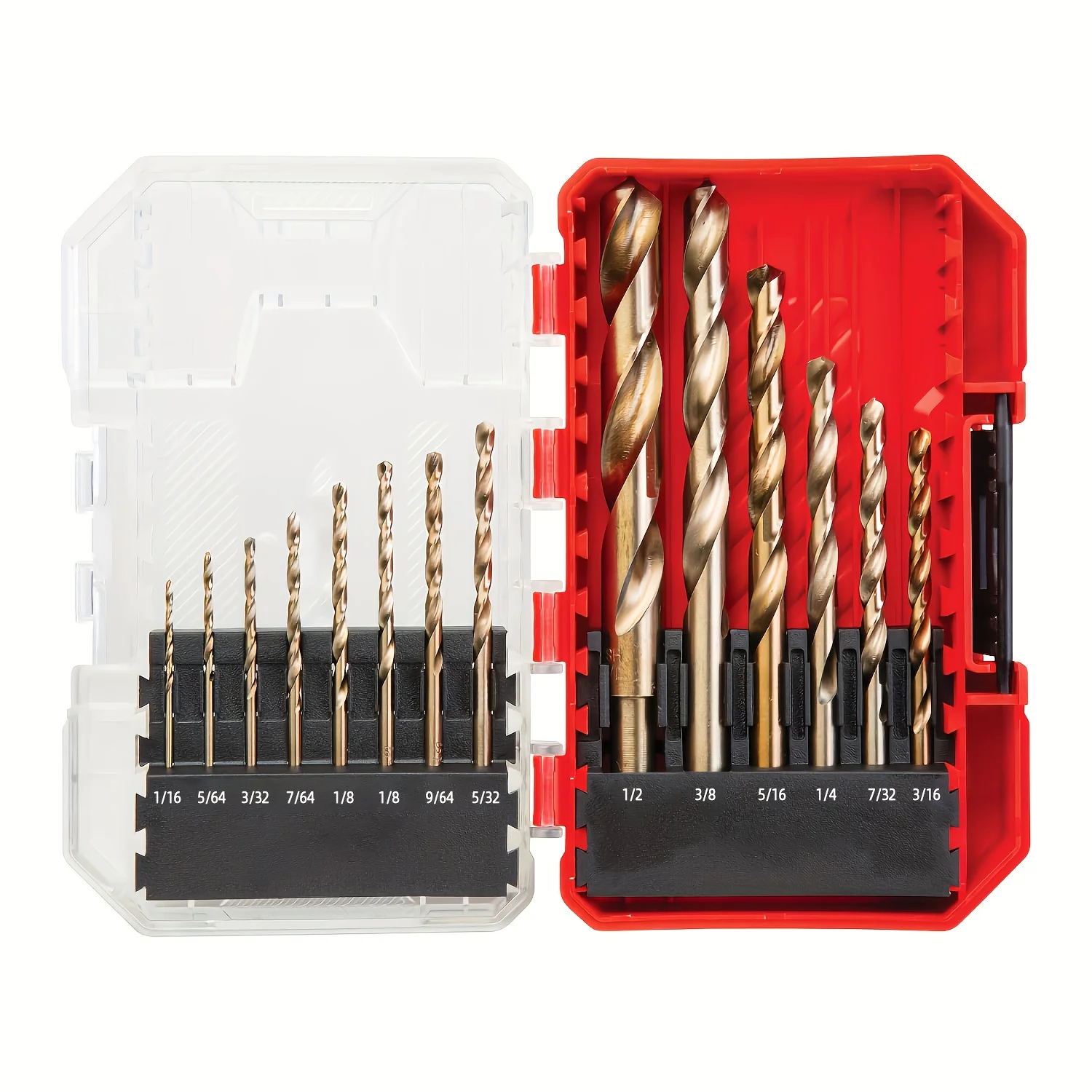 Drill Bit Set, 14-Piece, 135 Degree Split Point, For Plastic, Wood and Metal