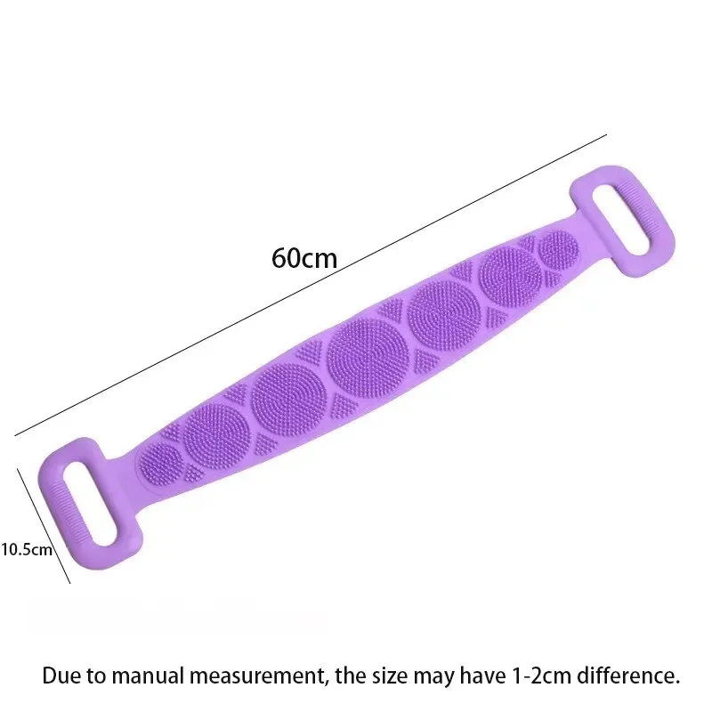 Silicone body sponge exfoliating back scrubber for peeling, massaging, relaxing, full body bathing tools for both men and women