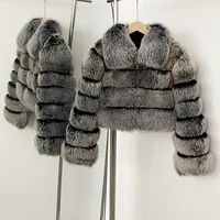 Fur Coat for Women Natural Fox Fur Jacket Winter Clothing Short Real Fur Coat Female Fashion Warm Top Clothes Lady Autumn Style 1