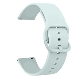 Universal 20/22mm Silicone Smartwatch Strap - Premium Replacement Band for 22mm (Pale blue color)