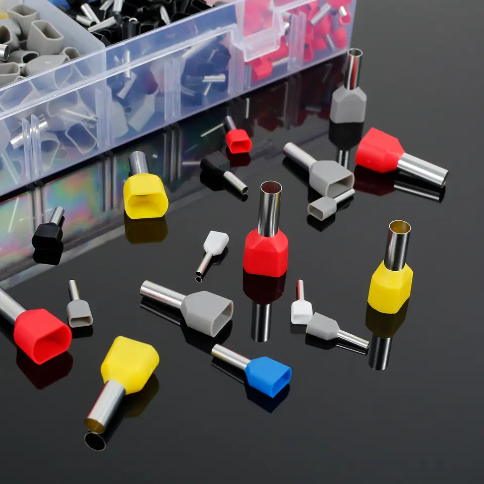 750PCS Double Wire End Ferrules Kit Multipurpose Reliable Twin Wire End Ferrules with Box Easy to Utilize for Cable Connecting image 3