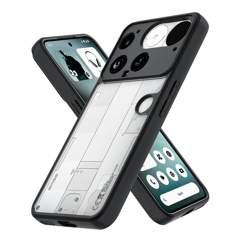 Matte Transparent Shockproof Acrylic Back Cover Case