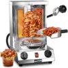 Shawarma Grill Machine, Gas Vertical Rotisserie with 2 Burners for Home, Countertop Rotating Doner Kebab Oven Broiler Gyro Maker 1