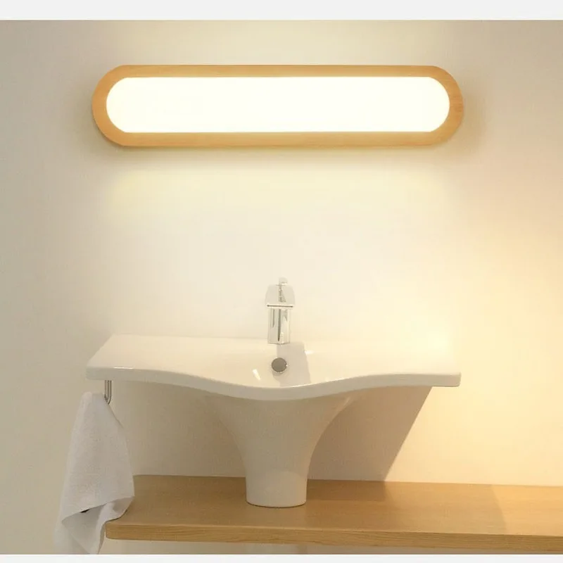 

Creative nordic bedroom wood wall light 12W AC110-240V foyer study background lamp Bathroom LED mirror light ZM1023