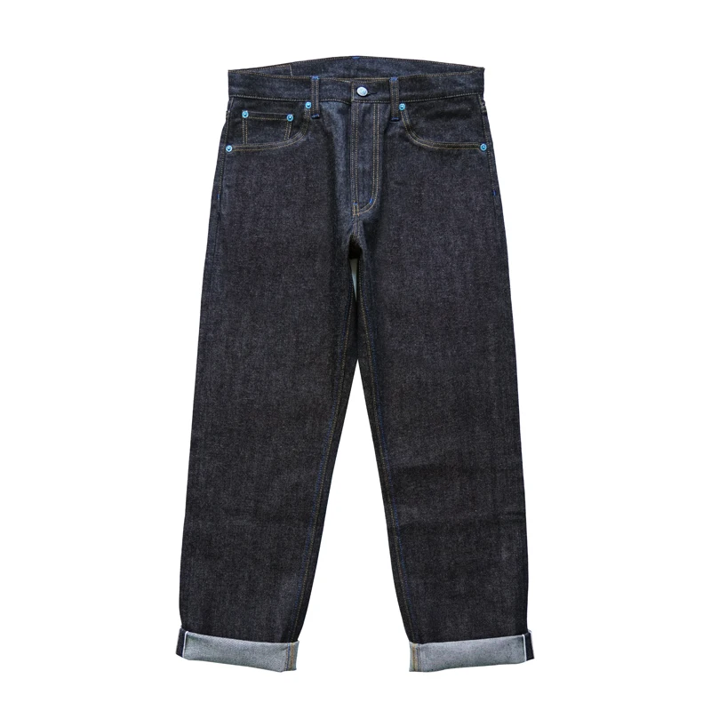 Sauce Zhan SZ6601-10OZ Men Jeans Selvedge Sanforized Denim Jeans Summer Indigo Jeans for Man Regular Fit Straight Leg 10 Oz 5