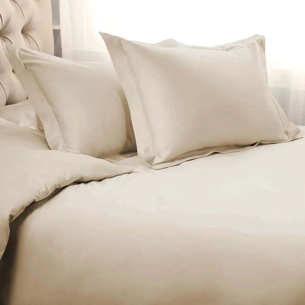 

Duvet cover set, premium Egyptian cotton down duvet cover set, full/large, ivory color, bedroom duvet cover set