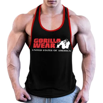 Abbigliamento da Palestra per Uomo, Bodybuilding, Canotta di Alta Qualità, Fitness Maschile, 100% Cotone, Assorbente del Sudore, Allenamento Sportivo, Stampa Bicolore