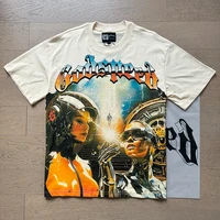 2025 New Men's Clothing Godspeed T-shirts American High Street Fashion Print Short Sleeve GOD SPEED Top Tee 1
