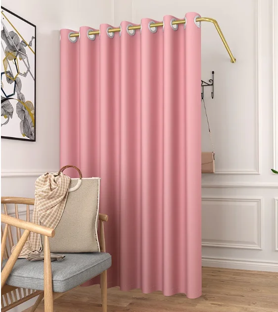 

L-shaped fitting room Iron art corner clothing store fitting room shelf changing room changing room curtain changing room