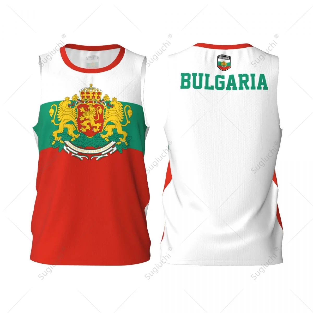 Bulgaria Flag Men Basketball Sports Running Fitness Multifunction Sleeveless tshirt Exclusive Name Nunber