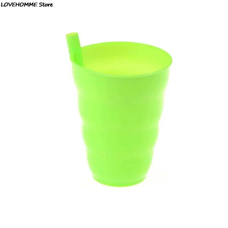 Fresh Candy-Colored Kids Sip Cup Children Water Cup with Built In Straw Mug  Drink Home Colors Simple Plastic One-Piece Straw Cup - AliExpress