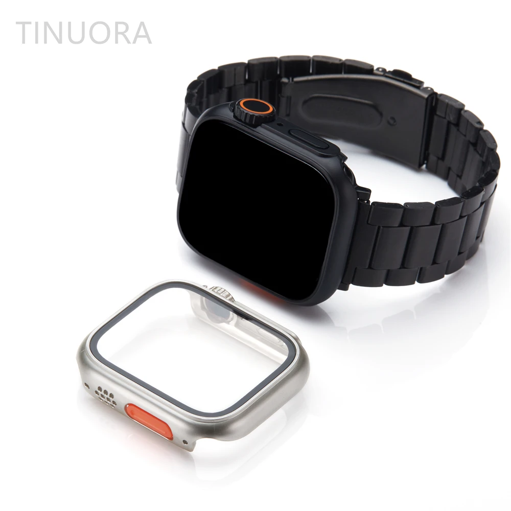 Apple Watch Screen Protector Case Glass Cover for Apple Watch Series 8 7 45mm 41mm Ultra IWatch 4 5 6 SE 44mm 40mm