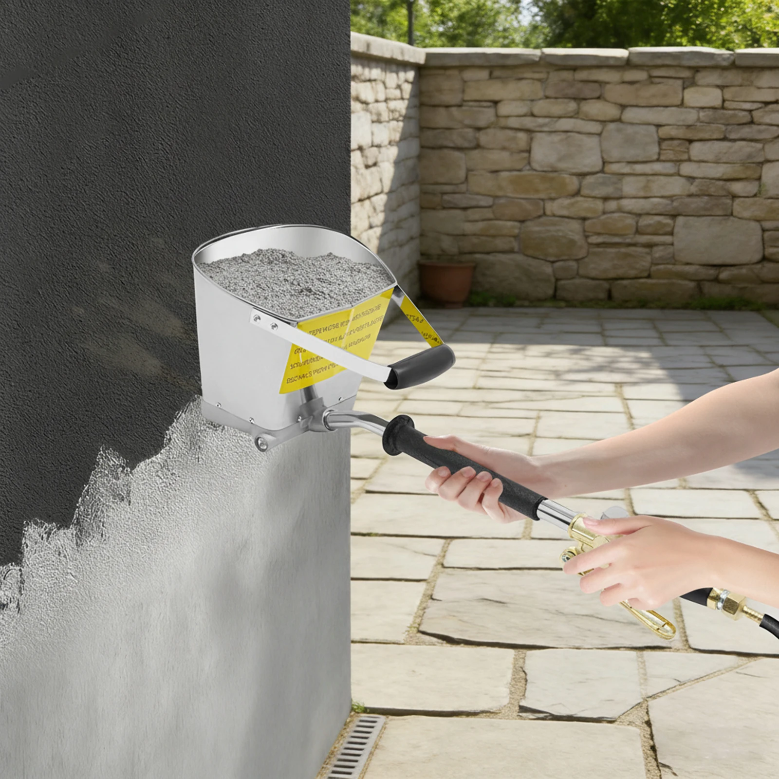 Mörtel- und Putzspritzpistole, Beton-Spritzpistole für Wände und Decken, 4 Düsen für Zementmörtel, 3,5L Sandstrahlpistole – Detail 12