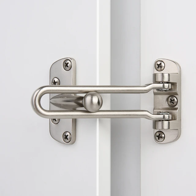 Boucle de porte de placard antivol en acier inoxydable, verrou de porte à  Angle droit pour portes en bois/métal/sécurité - AliExpress