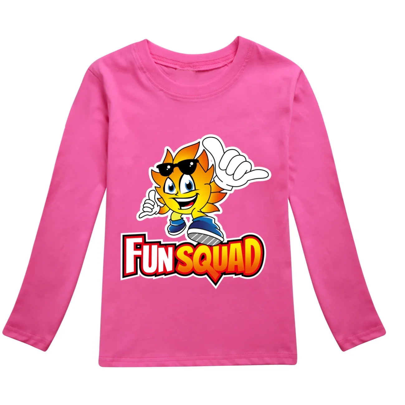 New Spring Summer Boys Clothes Kids Cosplay Fun Squad Gaming Long Sleeve T-shirt Cotton Casual Children Pullover Girls Tees Tops 5
