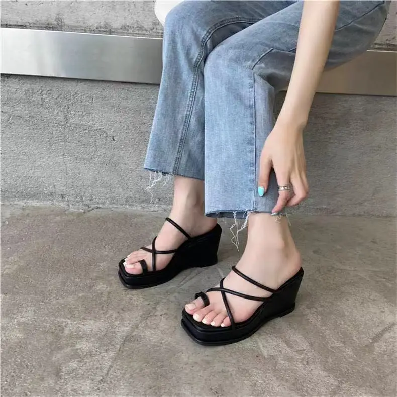 thin strap platform sandals